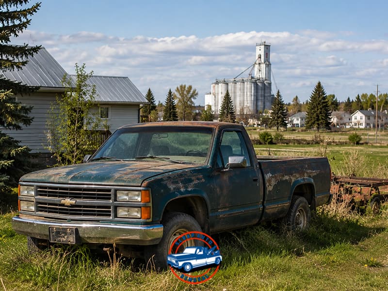 A Chevy Pickup truck rusty and old