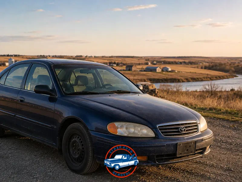 A Used Toyota on the side of the road