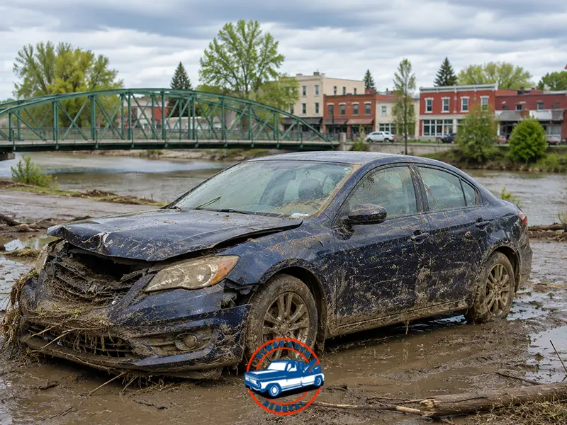 Flood damaged vehicle