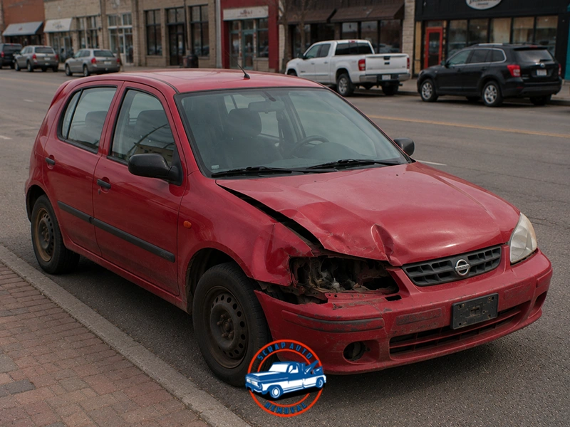 Wreck car in Olds