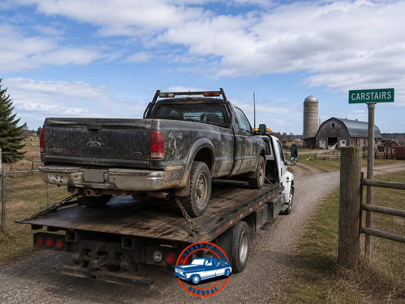 Carstairs Vehicle Is on a Rural Property With Difficult Access